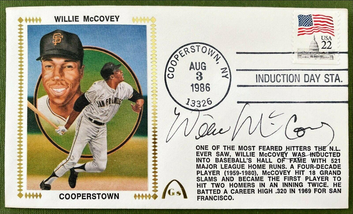 Willie McCovey signed SF Giants 1986 Hall of Fame Gateway cachet JSA - AutographsForSale.com