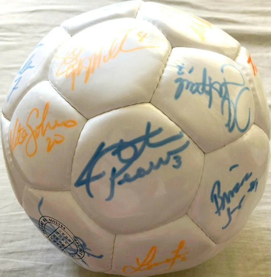 1999 US Women's World Cup team autographed Nike soccer ball Mia Hamm Briana Scurry USWNT - AutographsForSale.com