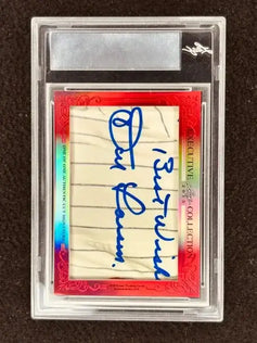 Don Larsen & Yogi Berra 2015 Leaf Masterpiece Cut Signature certified signed card 1/1 Yankees JSA - AutographsForSale.com