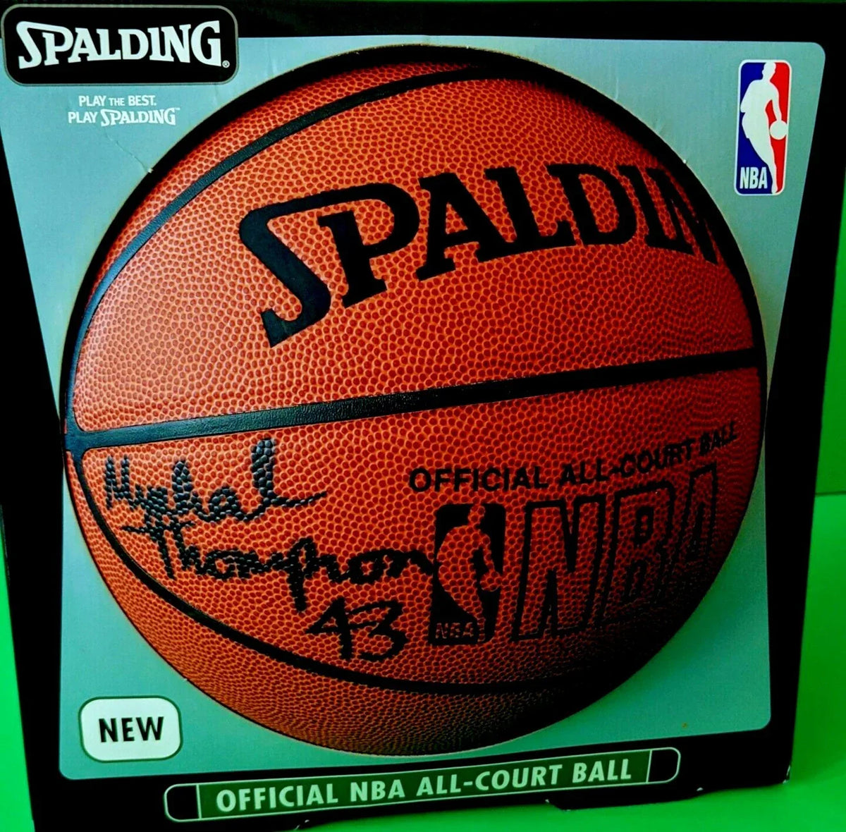 Magic Johnson James Worthy Mychal Thompson signed NBA basketball JSA Lakers - AutographsForSale.com