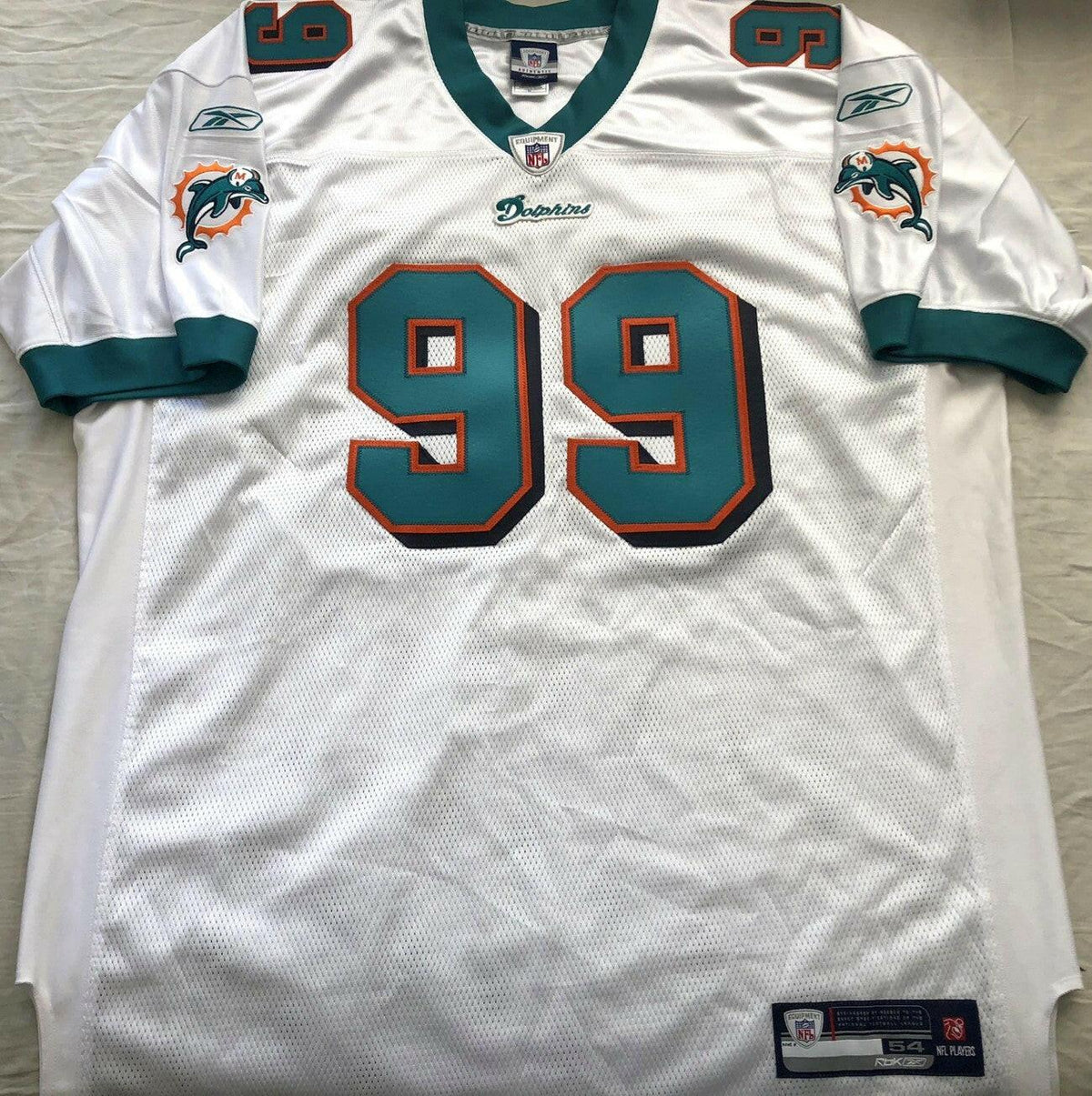 Jason Taylor Dolphins 2002 to 2007 Reebok game model jersey - AutographsForSale.com