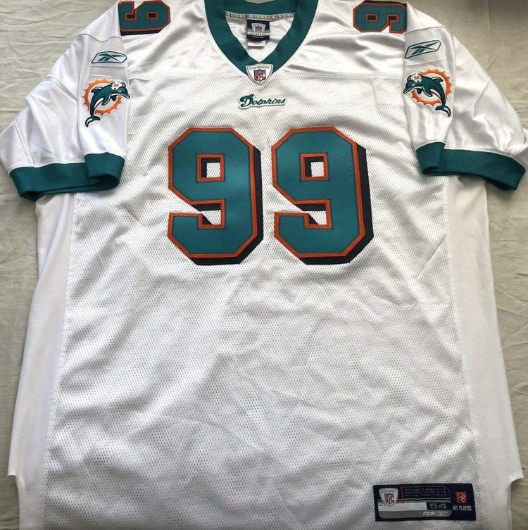 Jason Taylor Dolphins 2002 to 2007 Reebok game model jersey - AutographsForSale.com