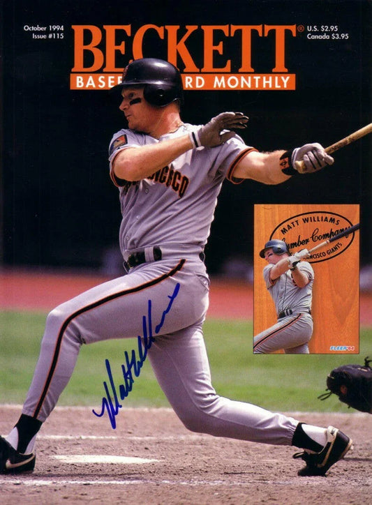 Matt Williams signed SF Giants 1994 Beckett Baseball cover - AutographsForSale.com
