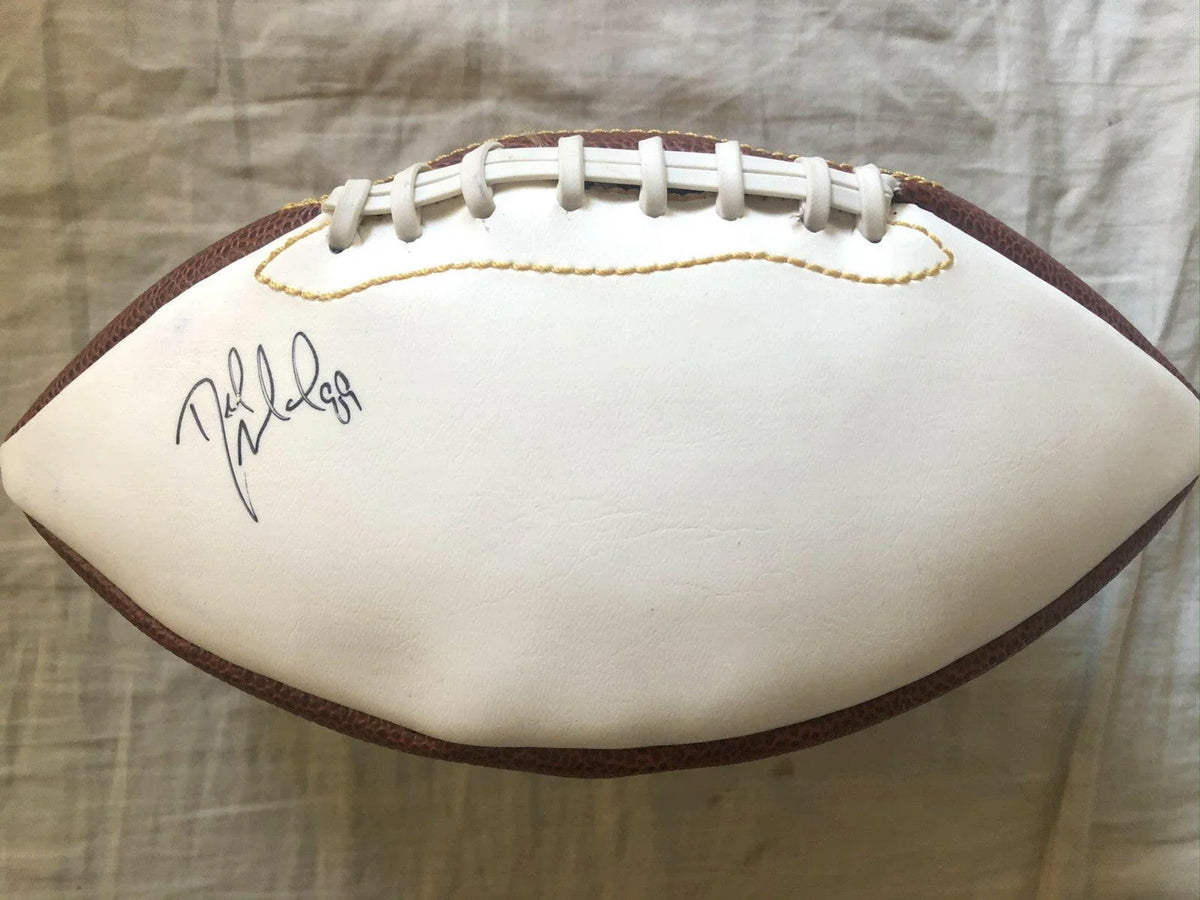Dedric Ward signed full size white panel football NY Jets - AutographsForSale.com