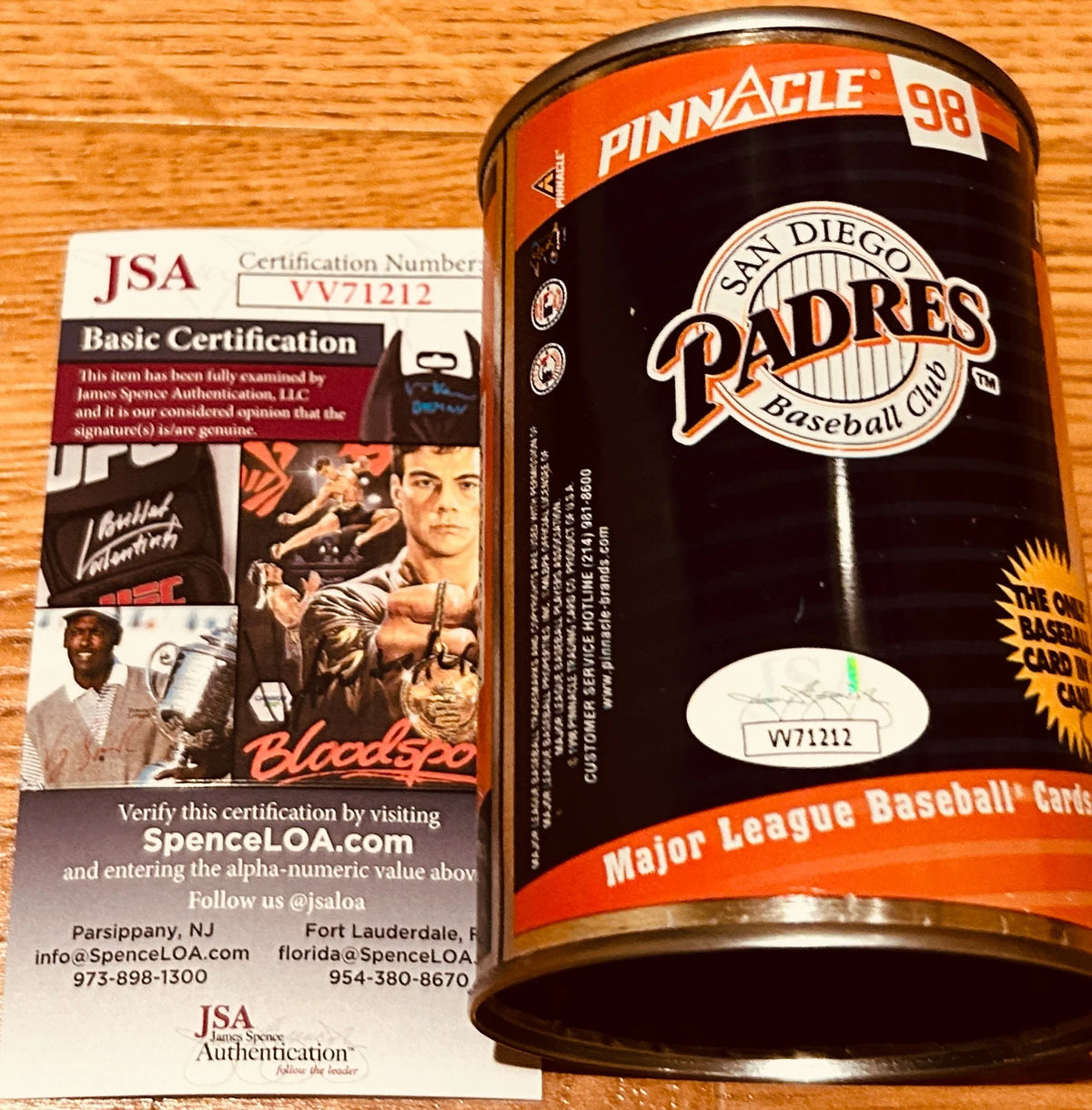 Tony Gwynn signed San Diego Padres 1998 Pinnacle can JSA - AutographsForSale.com