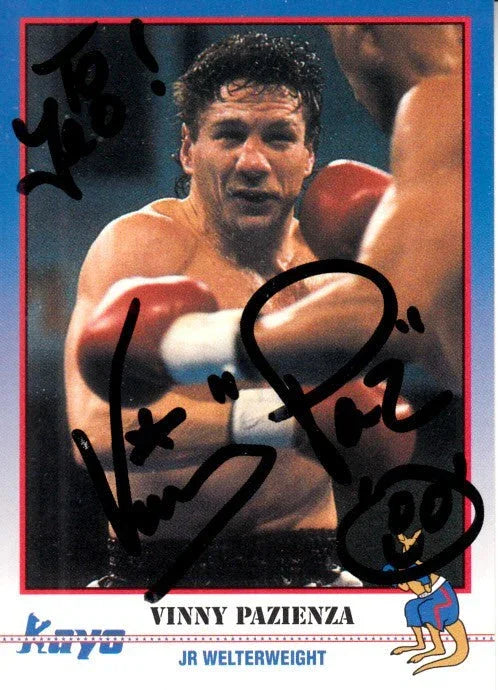 Vinny Pazienza signed 1991 Kayo boxing card (personalized) - AutographsForSale.com