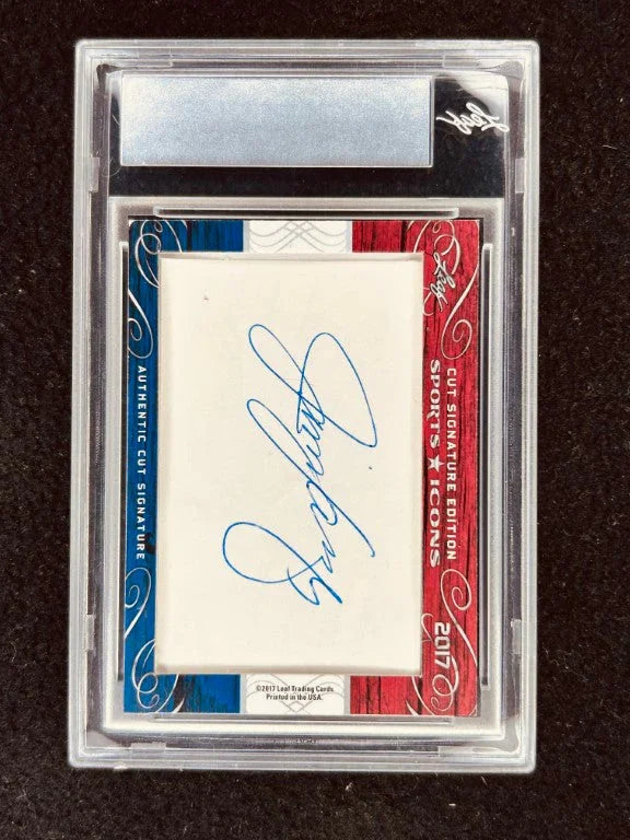 Dwight Stephenson & Jim Langer 2017 Leaf Sports Icons Cut Signature card 1/1 Dolphins - AutographsForSale.com