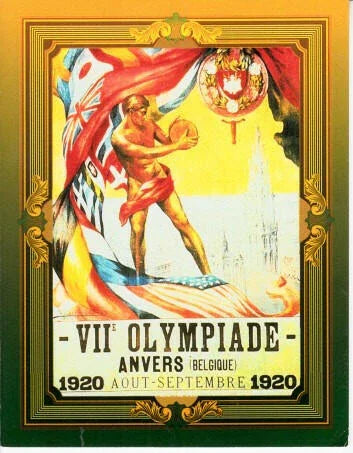 1996 Collect a Card Centennial Olympics 1920 Antwerp logo jumbo card - AutographsForSale.com