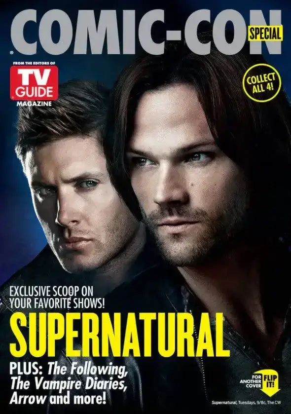 Supernatural & The Following 2014 Comic-Con TV Guide magazine Jensen Ackles Jared Padalecki - AutographsForSale.com