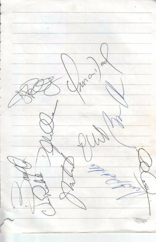 2001 Detroit Tigers Philadelphia Phillies team signed album page Ernie Harwell Jose Lima Bobby Abreu - AutographsForSale.com
