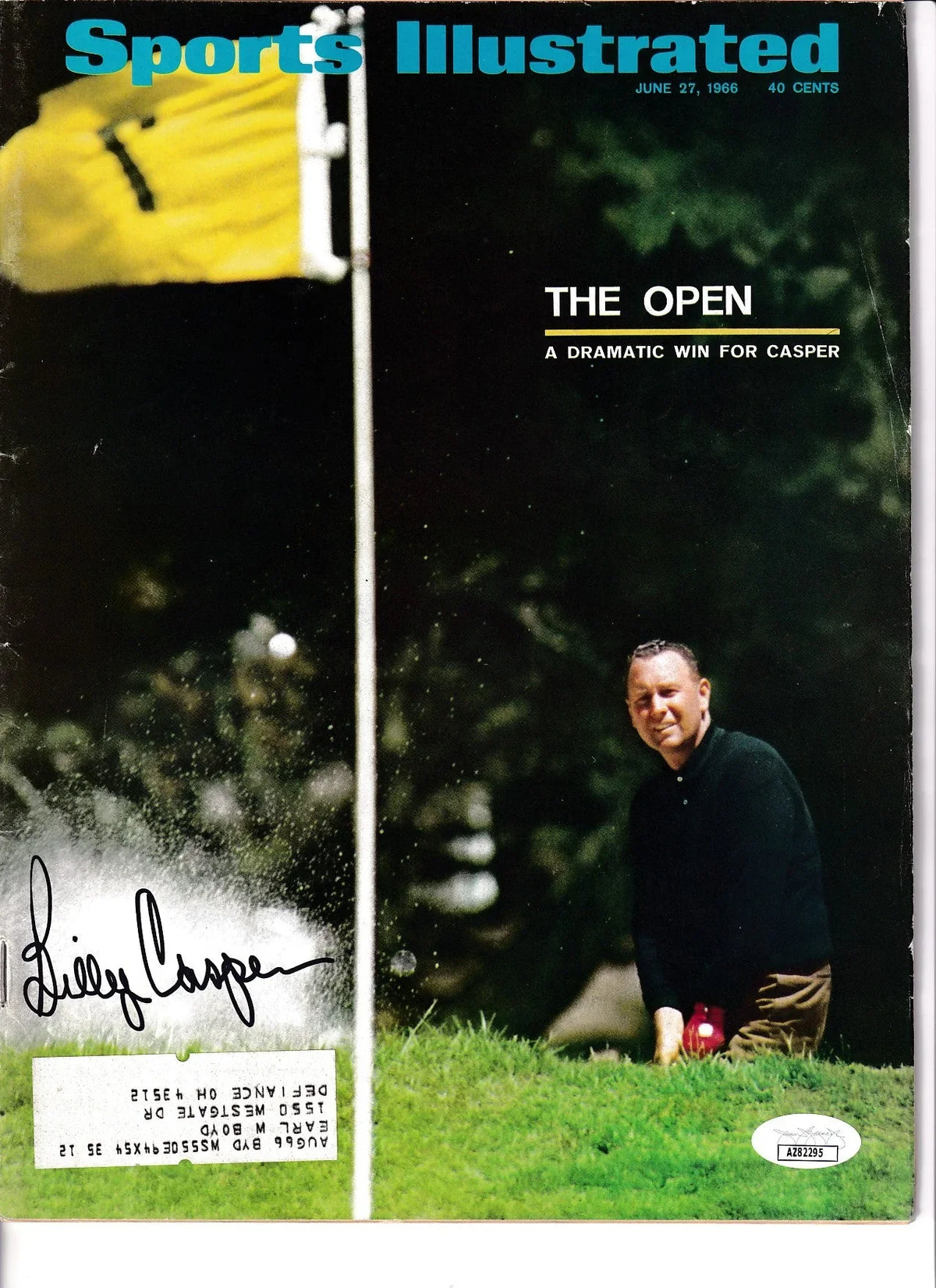 Billy Casper signed 1966 US Open Sports Illustrated magazine JSA - AutographsForSale.com