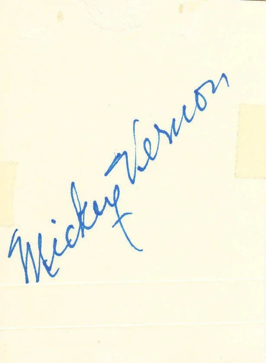 Mickey Vernon signed 3x4 cut signature JSA Washington Senators - AutographsForSale.com