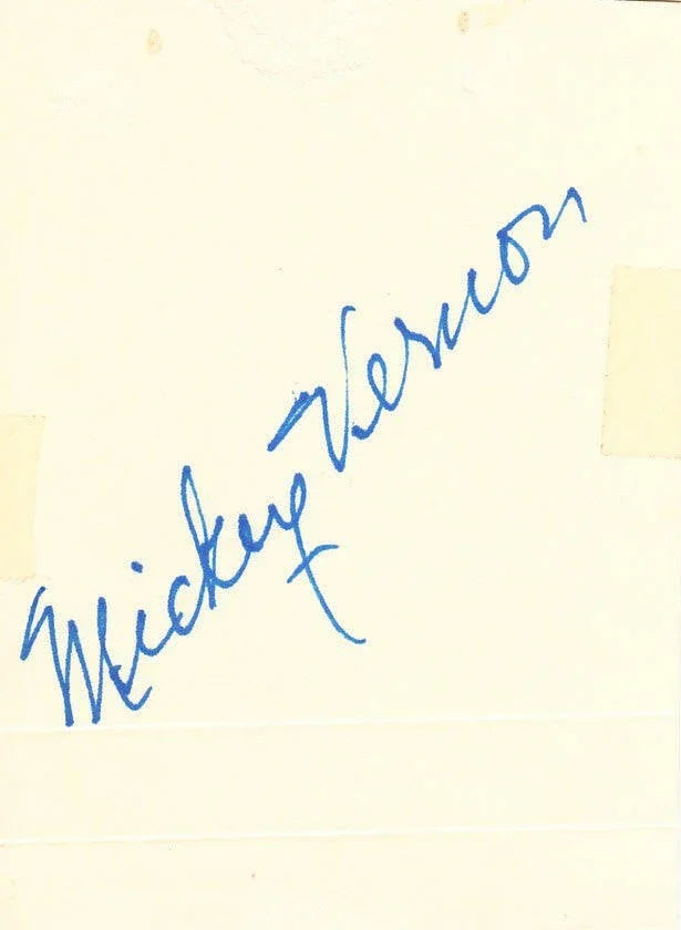 Mickey Vernon signed 3x4 cut signature JSA Washington Senators - AutographsForSale.com