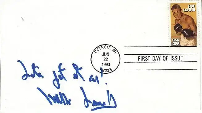Mills Lane signed 1993 Joe Louis 1st Day cover w/ Let’s get it on! - AutographsForSale.com