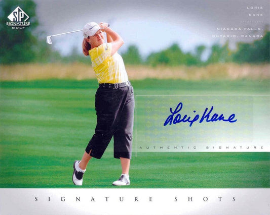 Lorie Kane certified signed 2004 SP Signature golf 8x10 LPGA photo card - AutographsForSale.com