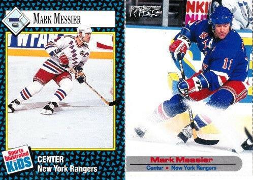 Mark Messier NY Rangers 1992 & 2001 SI for Kids cards - AutographsForSale.com