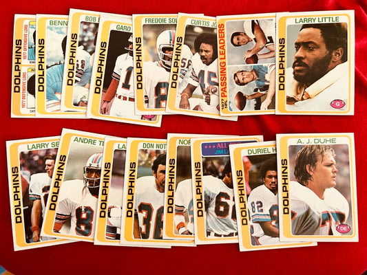 Miami Dolphins 1978 Topps near team set Bob Baumhower AJ Duhe Larry Gordon RCs - AutographsForSale.com