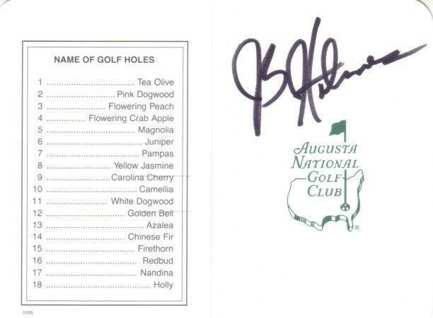 J.B. Holmes autographed Augusta National Masters scorecard - AutographsForSale.com