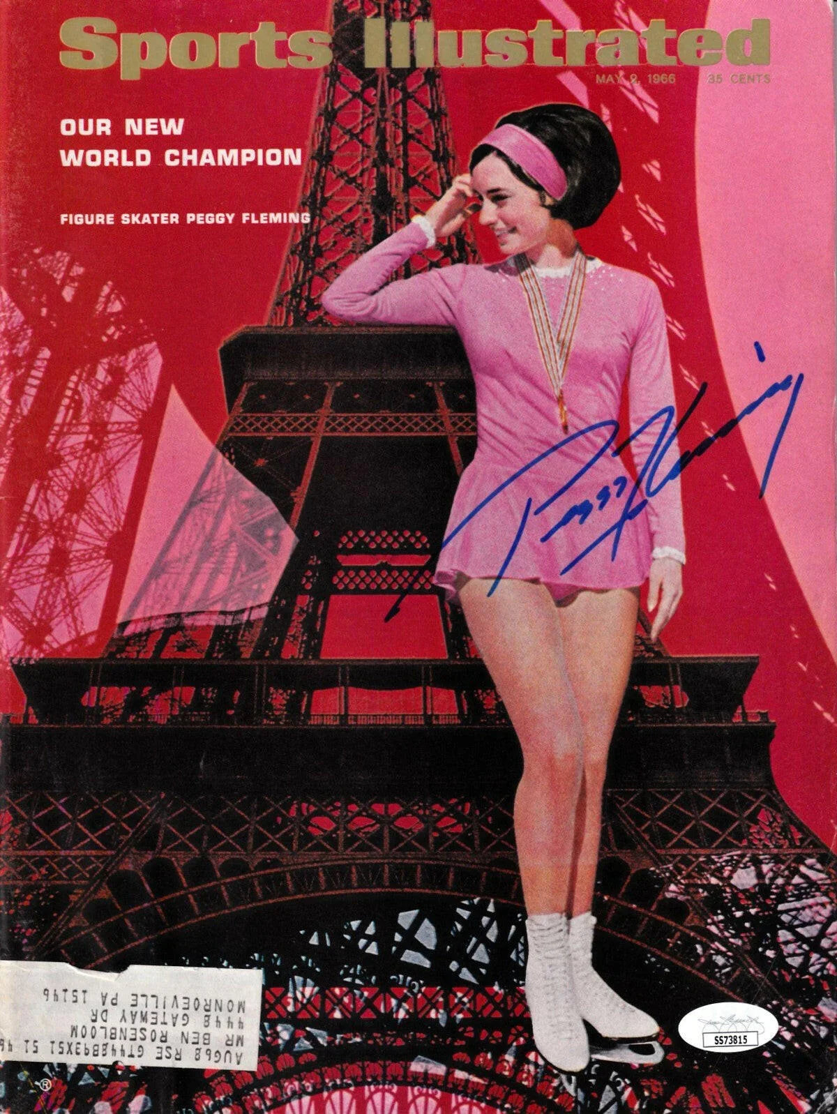 Peggy Fleming signed 1966 World ice skating Champion Sports Illustrated magazine JSA - AutographsForSale.com