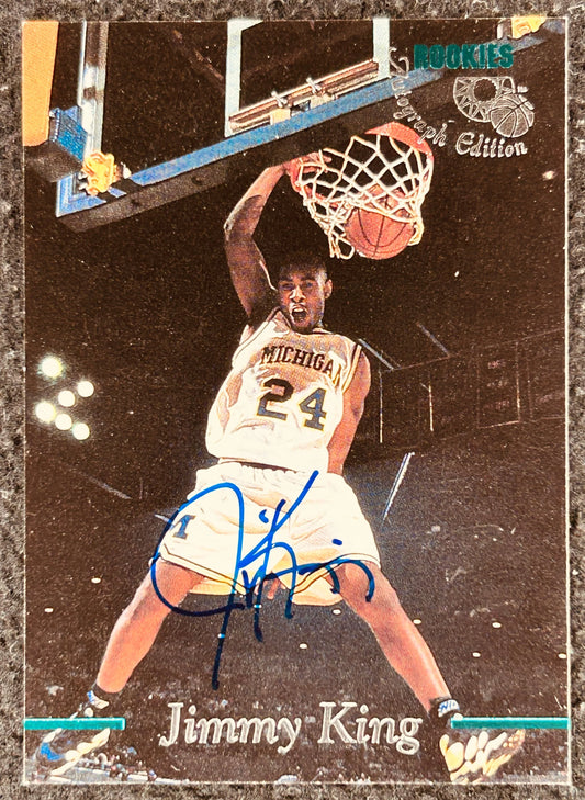 Jimmy King certified signed Michigan Wolverines Fab 5 1995 Classic Rookies card - AutographsForSale.com