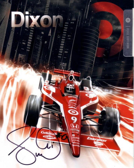 Scott Dixon autographed 2011 IRL 7x9 photo card - AutographsForSale.com