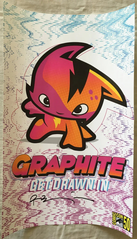 Ryan Benjamin signed Graphite Get Drawn In 2019 SDCC exclusive poster - AutographsForSale.com
