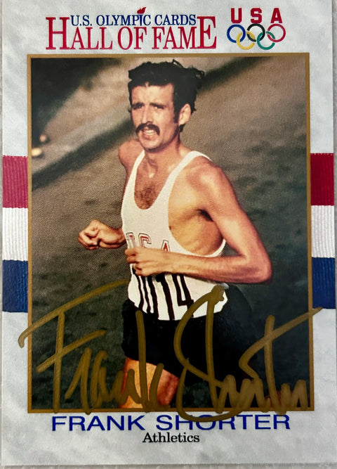 Frank Shorter autographed 1991 USA Olympic Hall of Fame card - AutographsForSale.com