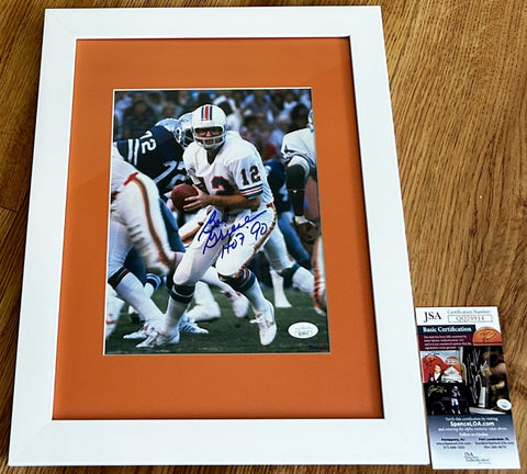Bob Griese signed Miami Dolphins 8x10 photo framed w/ HOF 90 JSA - AutographsForSale.com