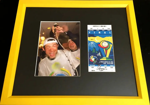 Ichiro Suzuki signed 2006 World Baseball Classic Final ticket framed w/ Japan Photo JSA - AutographsForSale.com