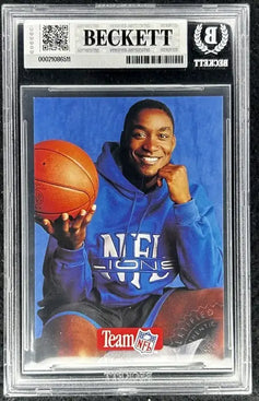 Isiah Thomas certified autograph Pistons 1992 Pro Line card BAS slab - AutographsForSale.com