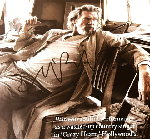 Jeff Bridges signed 8x10 magazine photo custom framed JSA - AutographsForSale.com