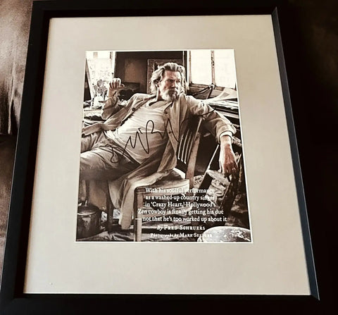 Jeff Bridges signed 8x10 magazine photo custom framed JSA - AutographsForSale.com