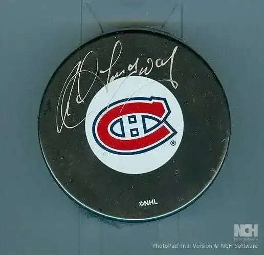 Rod Langway autographed Montreal Canadiens puck - AutographsForSale.com