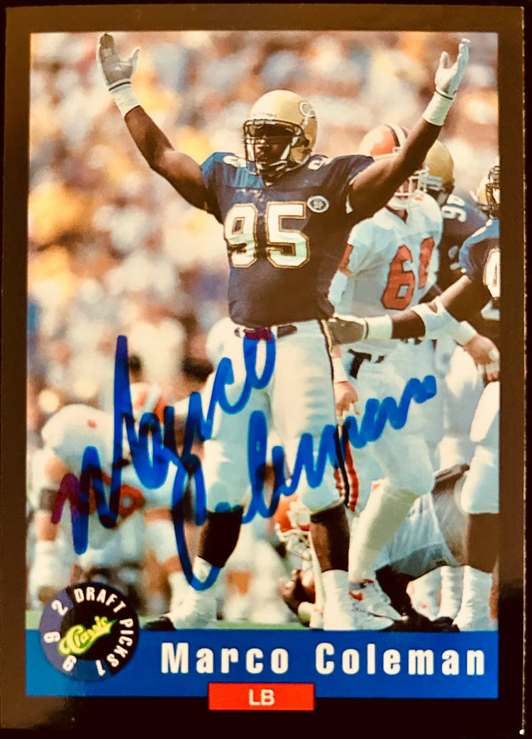 Marco Coleman autographed Georgia Tech 1992 Classic Draft Picks card - AutographsForSale.com