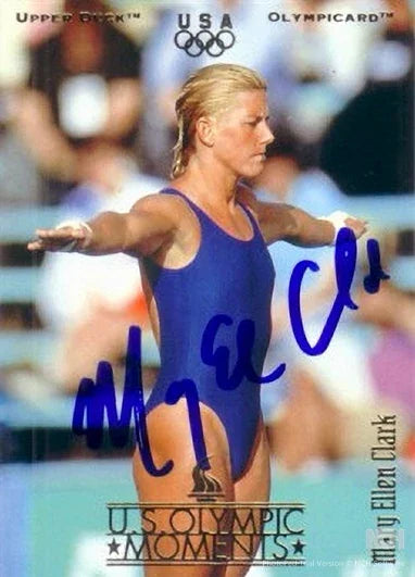 Mary Ellen Clark signed 1996 Upper Deck US Olympic diving card - AutographsForSale.com