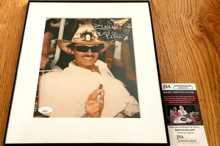Richard Petty autographed NASCAR 8x10 photo framed JSA - AutographsForSale.com