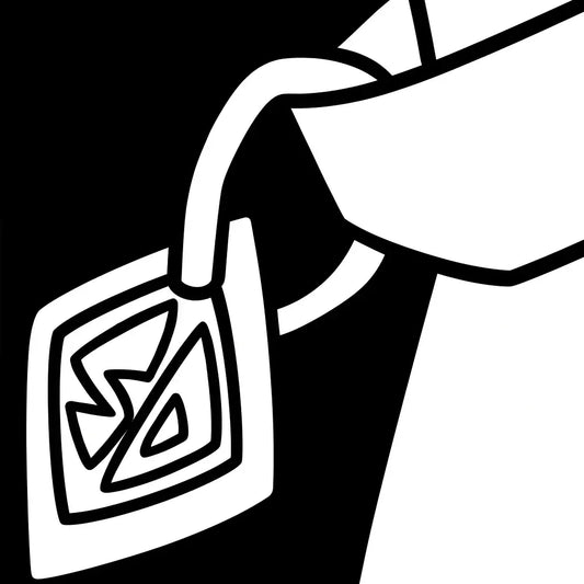 Black and white Scooby-Doo dog collar with signature diamond tag, collectible memorabilia art.