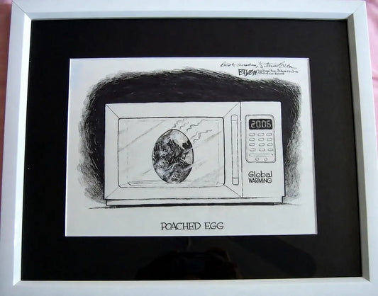 Steve Breen signed original 2006 San Diego Union-Tribune cartoon framed - AutographsForSale.com