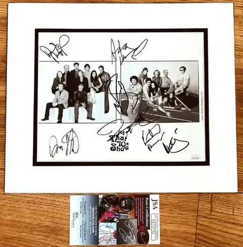 That 70s Show cast signed 8x10 photo matted Kunis Kutcher Masterson Valderrama JSA - AutographsForSale.com