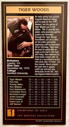 1997 Grand Slam Masters Champion 62 card set Tiger Woods - AutographsForSale.com