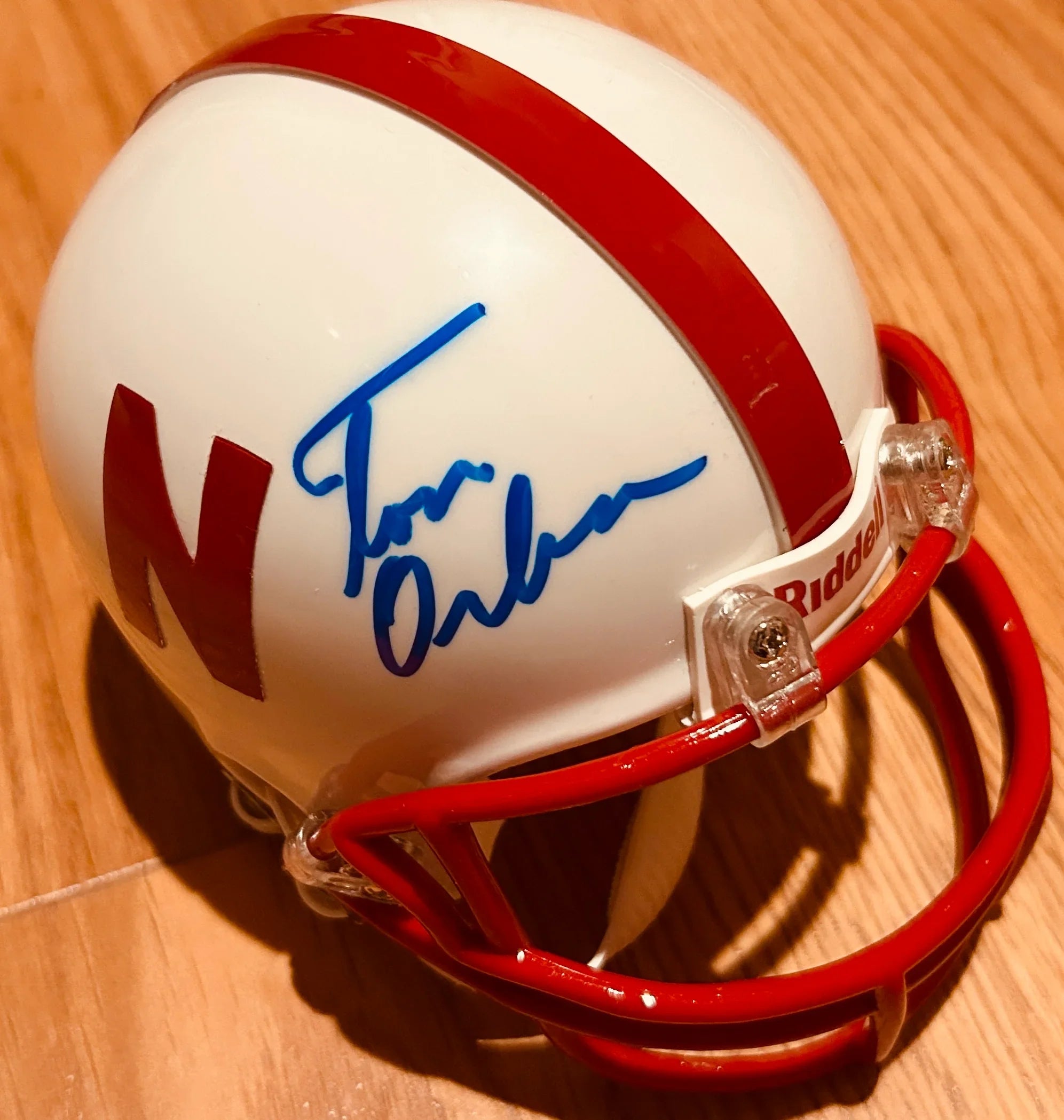 Tom Osborne autographed Nebraska Cornhuskers mini helmet JSA - AutographsForSale.com