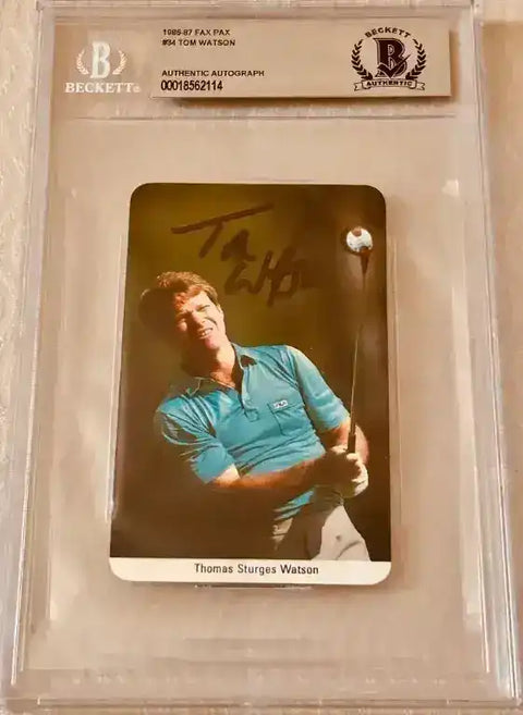 tomwatsonfaxpaxbas - AutographsForSale.com
