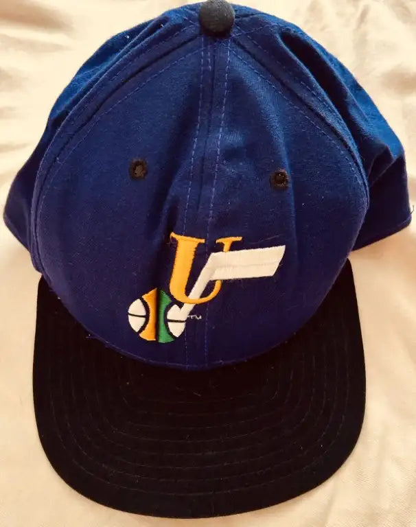 Utah Jazz purple & black New Era vintage snapback cap or hat - AutographsForSale.com