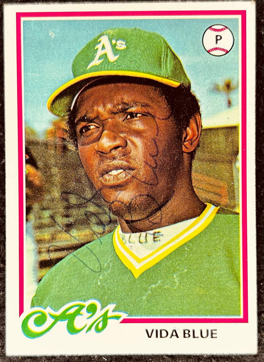 Vida Blue autographed Oakland A’s 1978 Topps card - AutographsForSale.com