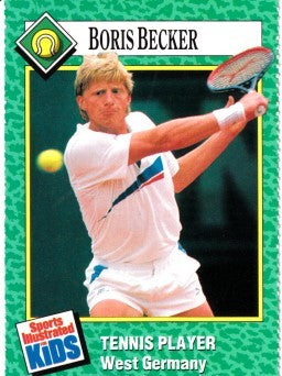 Boris Becker 1990 Sports Illustrated for Kids tennis card