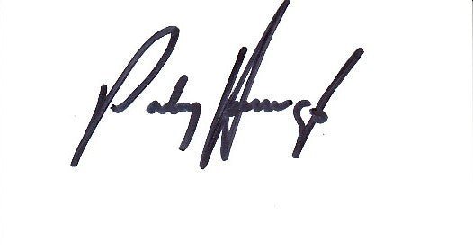 Padraig Harrington autographed blank back of business card
