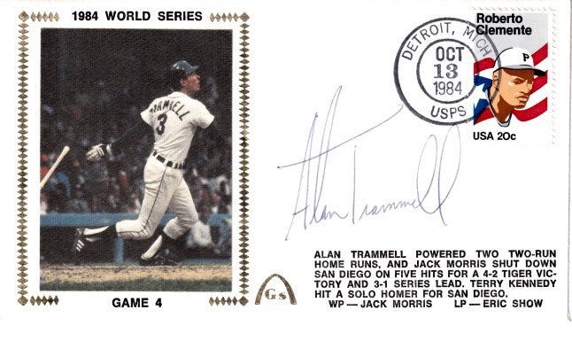 Alan Trammell autographed Detroit Tigers 1984 World Series Gateway cachet