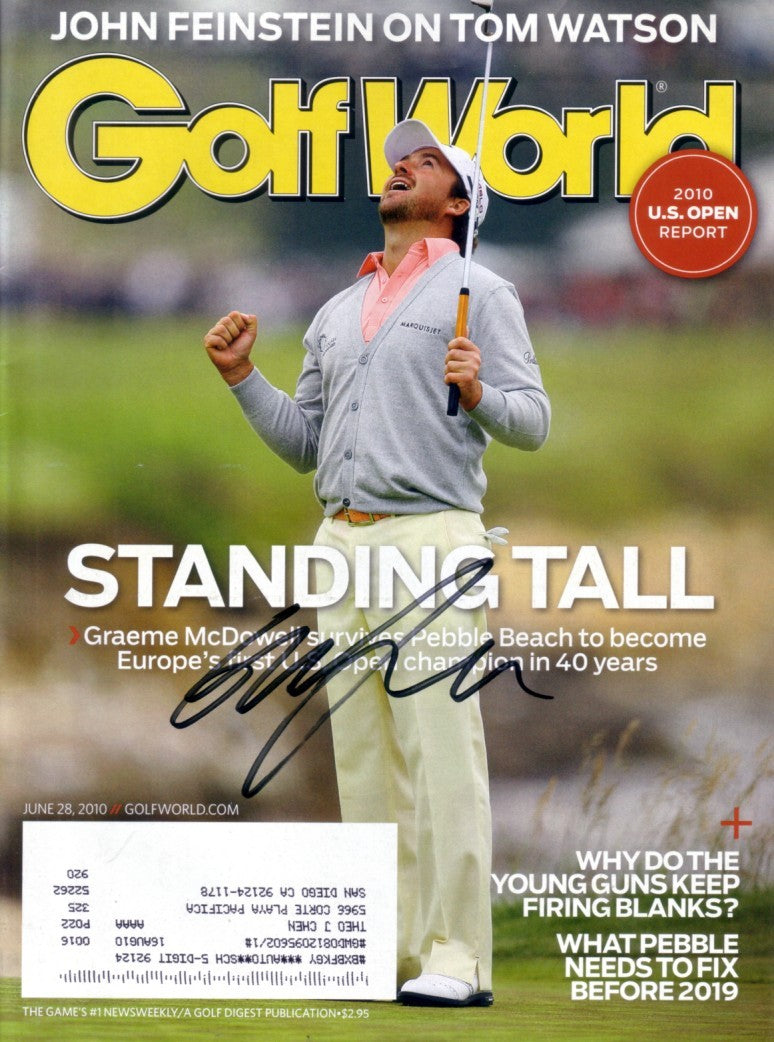 Graeme McDowell autographed 2010 U.S. Open Golf World magazine