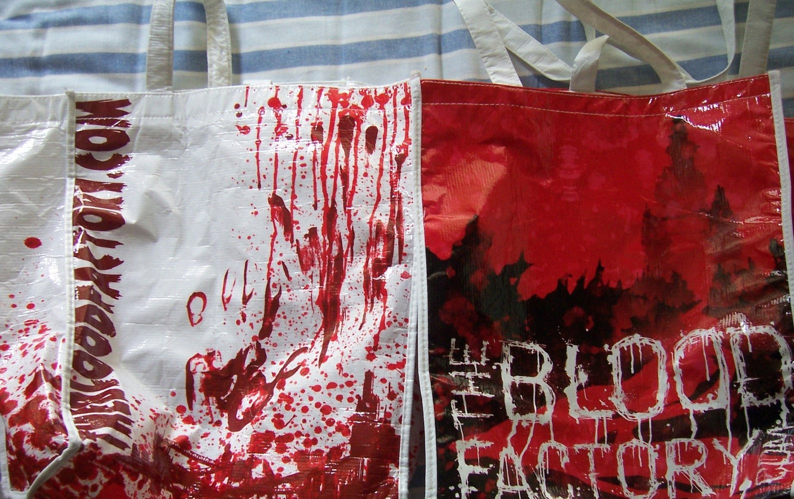 Blood Factory 2009 and 2010 Comic-Con promo tote bags