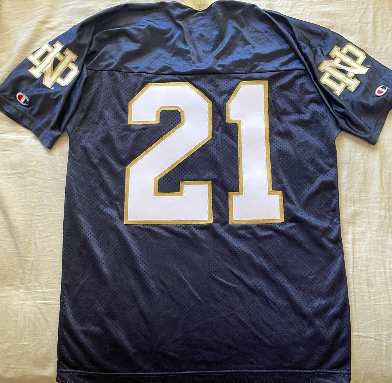 Bobby Taylor Notre Dame Fighting Irish authentic Champion stitched navy blue jersey